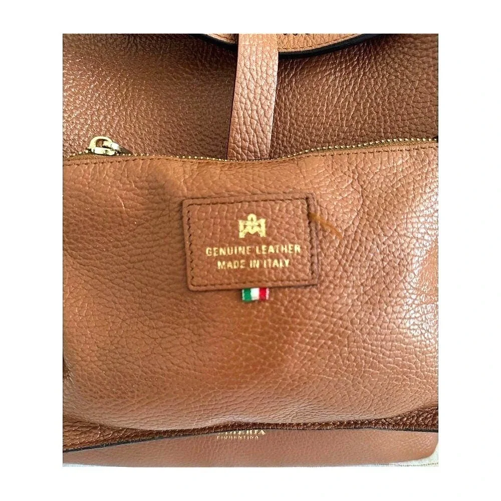 Cuoieria‎ Fiorentina Candy Bucket Bag Cognac Brown Grained Leather